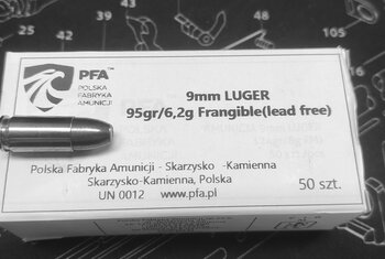 Amunicja PFA 9x19 8/124 op. 50szt frangible